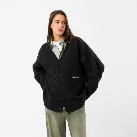 Winter 5 / Solid Knitted Cardigan - Black