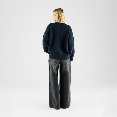 End Of Summer / Solid Knitted Crew - Nightfall