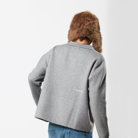 Winter 5 / Solid Knitted Jacket - Neutral Heather