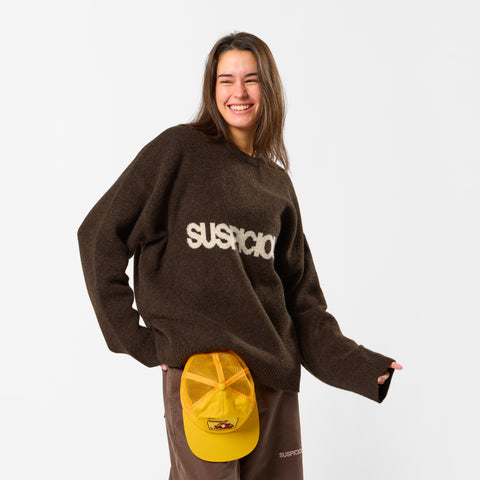 Winter 5 / Solid Knitted Sweat - Espresso