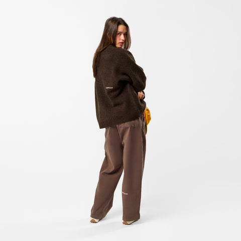 Winter 5 / Solid Knitted Sweat - Espresso