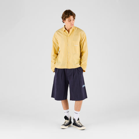 Summer Breeze / Solid Square Shirt - Butter Striped