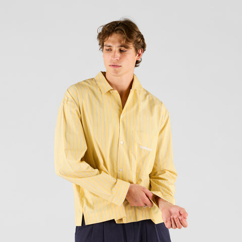 Summer Breeze / Solid Square Shirt - Butter Striped