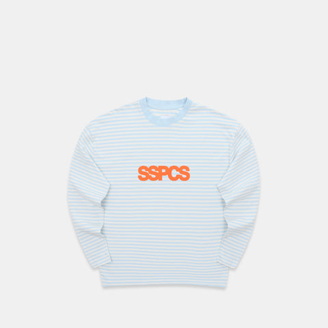 PL / Solid Striped Longsleeve - Celestial Blue