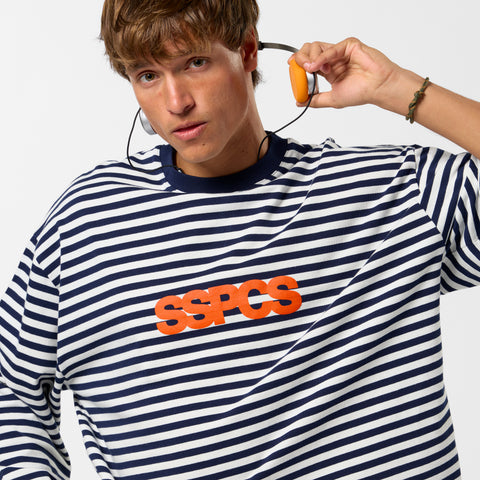 Bestsellers Variants / Solid Striped Longsleeve - Coastal Blue