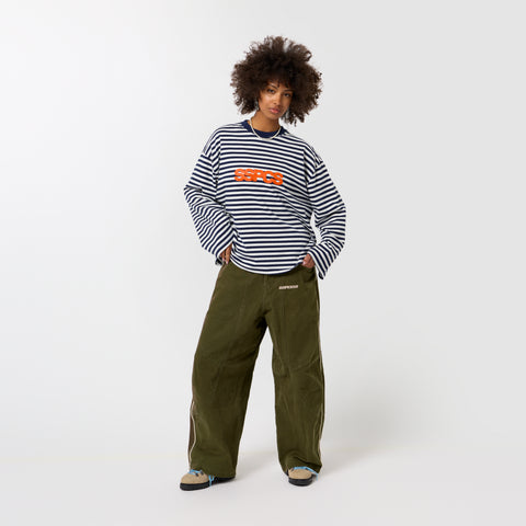Bestsellers Variants / Solid Striped Longsleeve - Coastal Blue