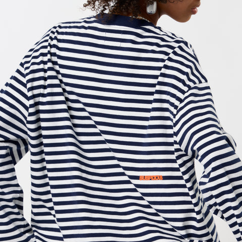 Bestsellers Variants / Solid Striped Longsleeve - Coastal Blue