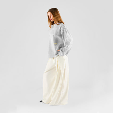 Summer Breeze / Solid Striped Longsleeve - Heather & Natural