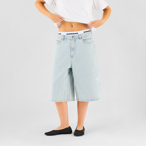 Summer Breeze / Solid W Jeans Shorts - Bleached