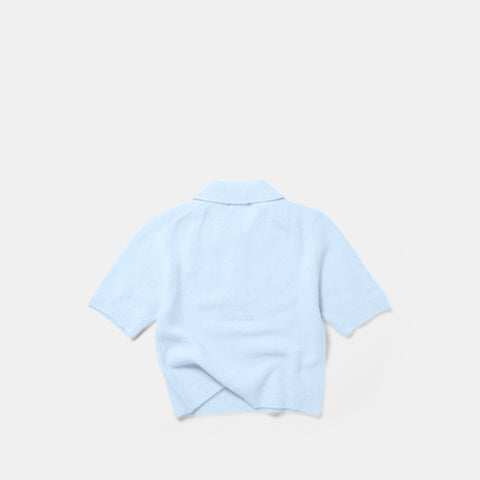 Summer Breeze / Solid W Knit Polo - Celestial