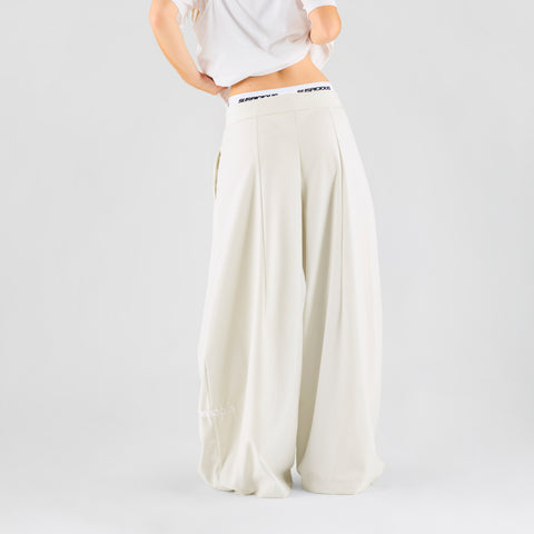 Summer Breeze / Solid W Pleated Pants - Natural