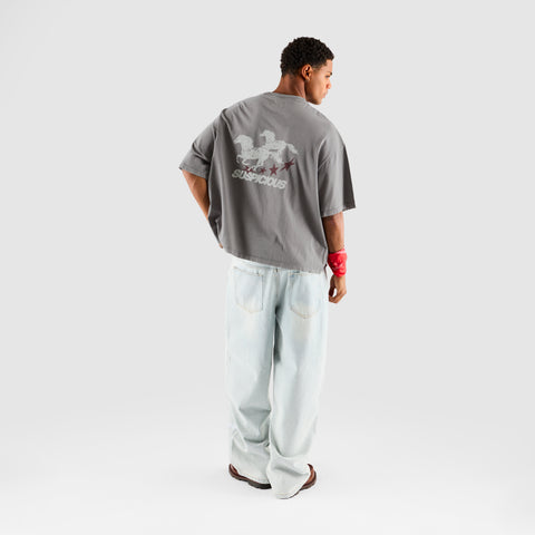 Suspicious Cowboys / Spirit Tee - Washed Charcoal