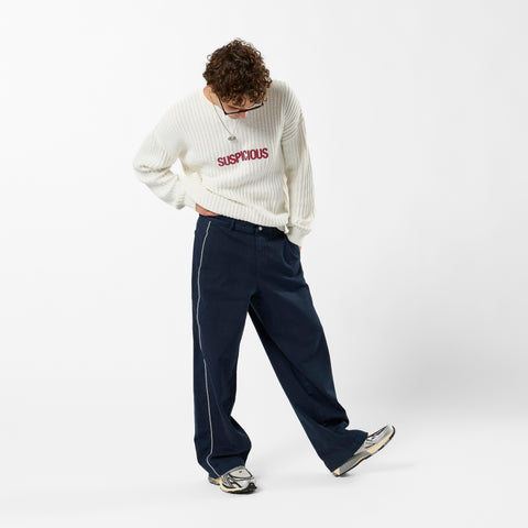 S2 / Stamped Piping Barrel Pants - Nightfall