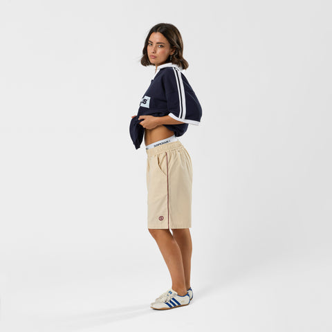 S2 / Stamped Piping Twill Shorts - Natural