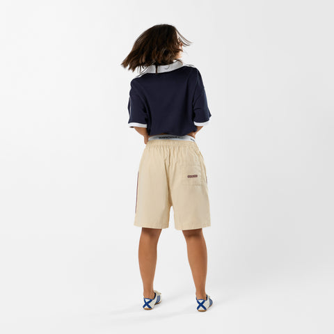 S2 / Stamped Piping Twill Shorts - Natural
