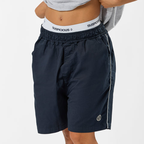 S2 / Stamped Piping Twill Shorts - Nightfall