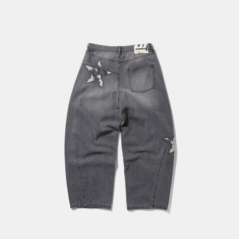 Suspicious Cowboys / Star Cow Barrel Jeans - Washed Black