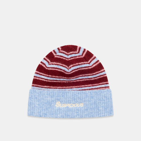 Winter3 / Striped Beanie - Red & Blue