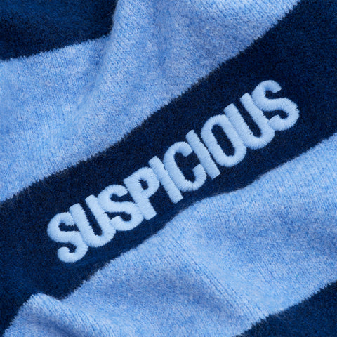 PL / Striped Knitted Sweat - Blue