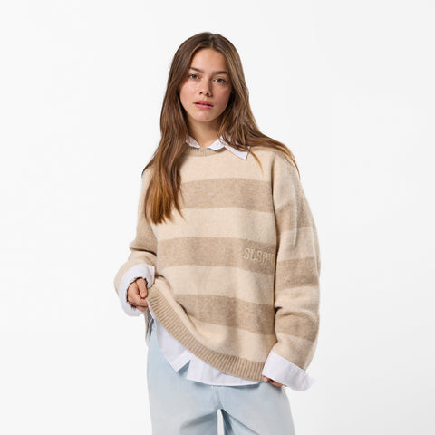 PL / Striped Knitted Sweat - Dune