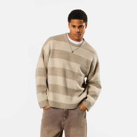PL / Striped Knitted Sweat - Dune