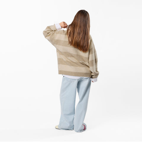 PL / Striped Knitted Sweat - Dune