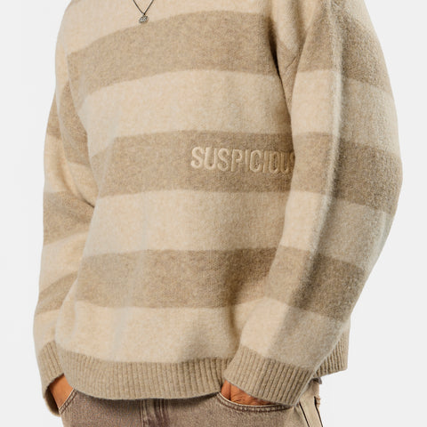PL / Striped Knitted Sweat - Dune