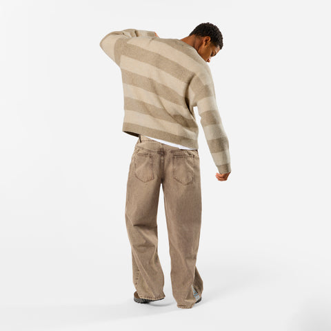 PL / Striped Knitted Sweat - Dune