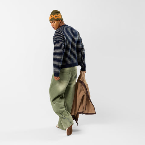 Polkaline / Striped Knitted Sweat - Nightfall