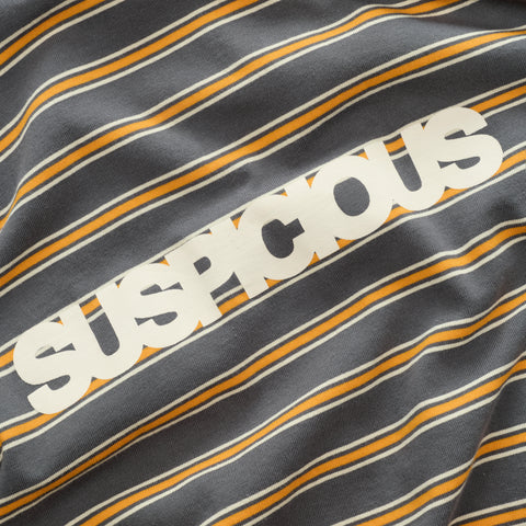 Softground / Striped Longsleeve - Dark Armory & Orange