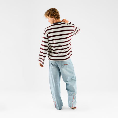 Winter1 / Striped Longsleeve - Natural & Red