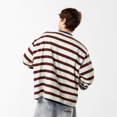 Winter1 / Striped Longsleeve - Natural & Red