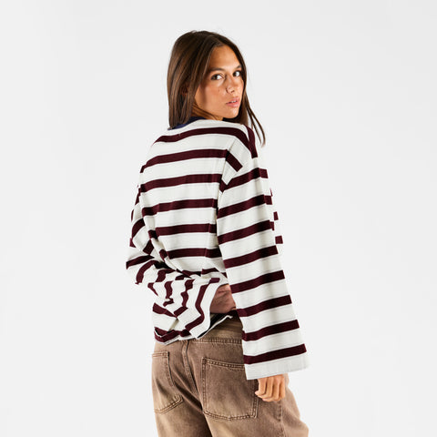 Winter1 / Striped Longsleeve - Natural & Red