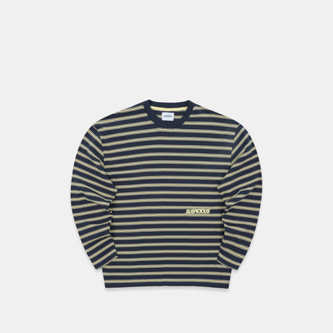 Softground / Striped Longsleeve - Nightfall & Yellow