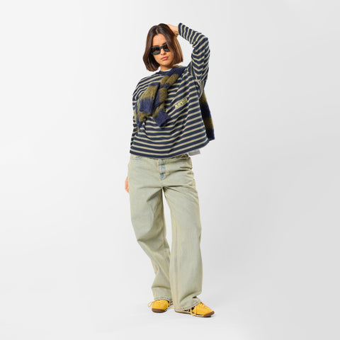 Softground / Striped Longsleeve - Nightfall & Yellow