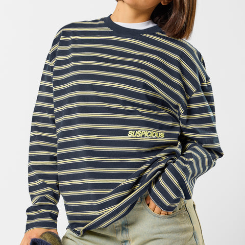 Softground / Striped Longsleeve - Nightfall & Yellow