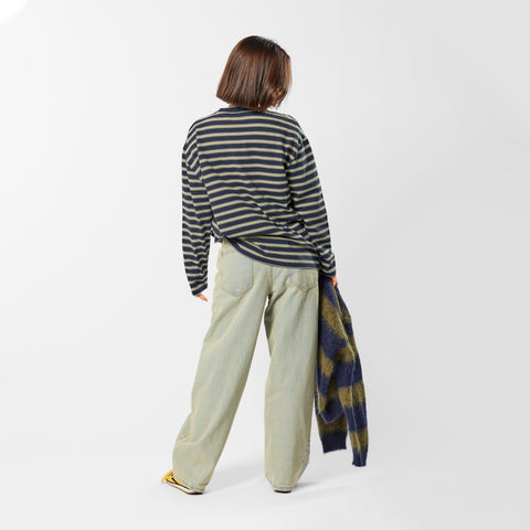 Softground / Striped Longsleeve - Nightfall & Yellow