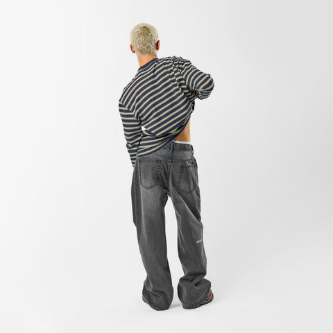 Softground / Striped Longsleeve - Nightfall & Yellow