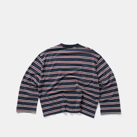 Winter1 / Striped Longsleeve - Navy & Red