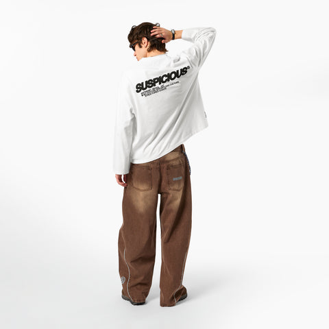 +351 Cotton / Structured Chaos Longsleeve - White