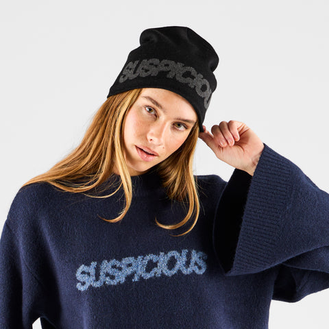 Fall 2 / Suspicious Beanie - Black & Charcoal