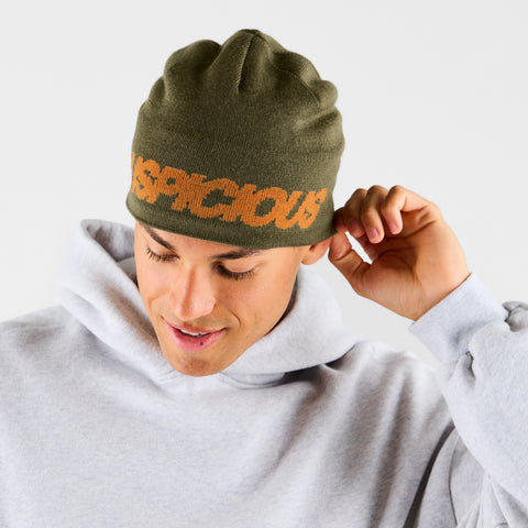 Fall 2 / Suspicious Beanie - Khaki & Orange