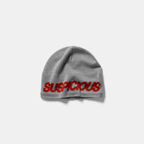 Fall 2 / Suspicious Beanie - Red & Heather Grey