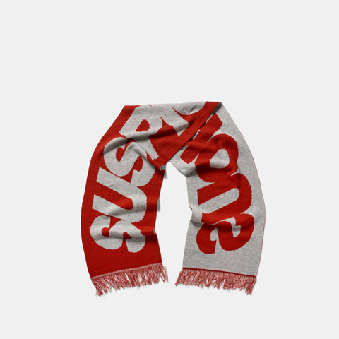 Fall 2 / Suspicious Big Scarf - Red & Heather Grey
