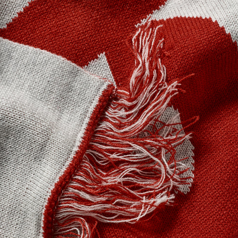 Fall 2 / Suspicious Big Scarf - Red & Heather Grey