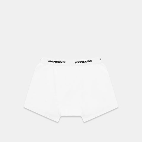 Polkaline / Suspicious Boxers - White
