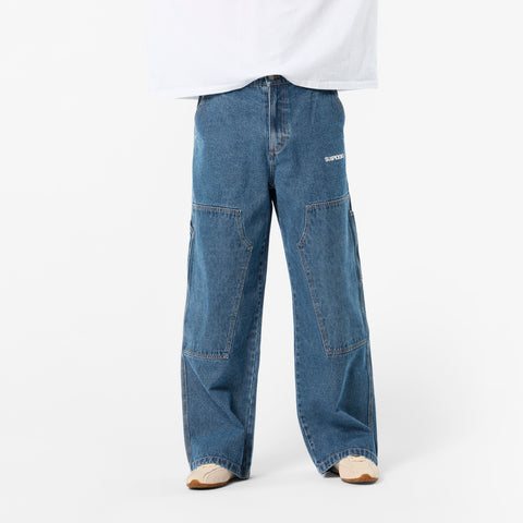 Polkaline / Suspicious Double Knee Jeans - Blue