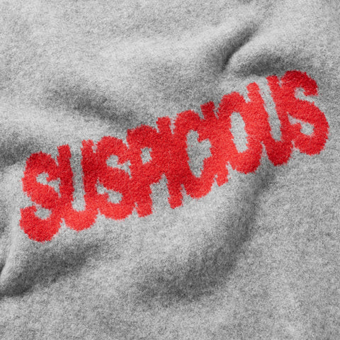Fall 2 / Suspicious Knitted Sweat - Heather Grey & Red