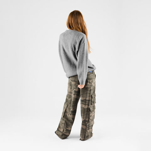 Fall 2 / Suspicious Knitted Sweat - Heather Grey & Red