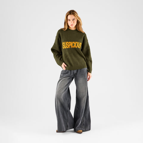 Fall 2 / Suspicious Knitted Sweat - Khaki